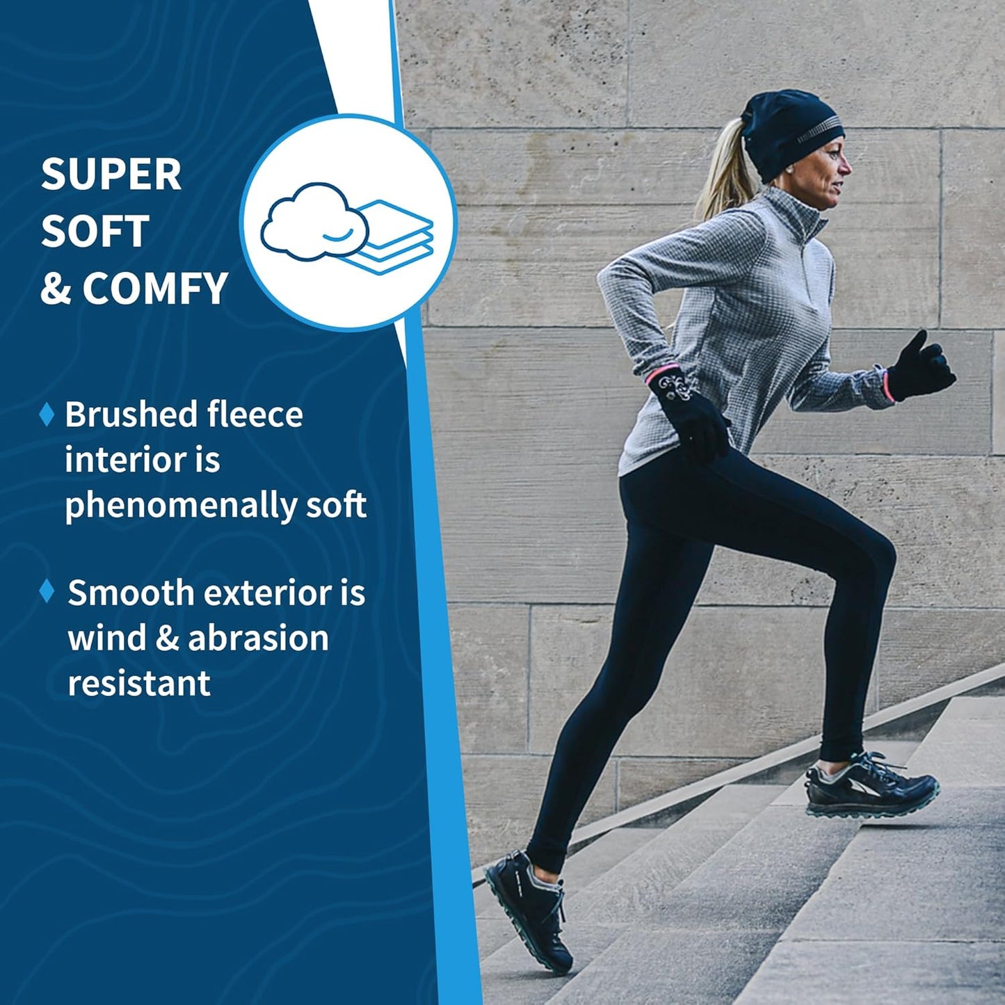 Womens Touchscreen Running Gloves - Accessories for Women Winter - Hiking, Biking, Sports