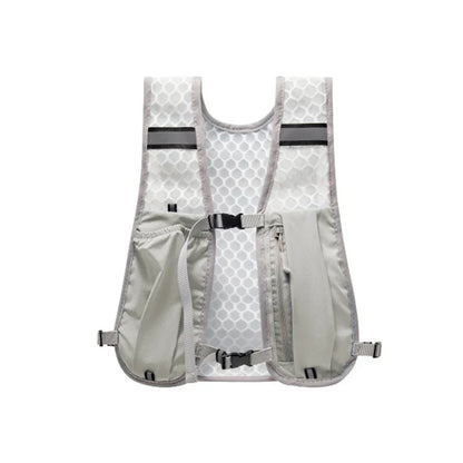 For Biking Running Storage Vest Lightweight Running Vest Reflective Hydration Water Chest Pack with Phone Storage Pocket