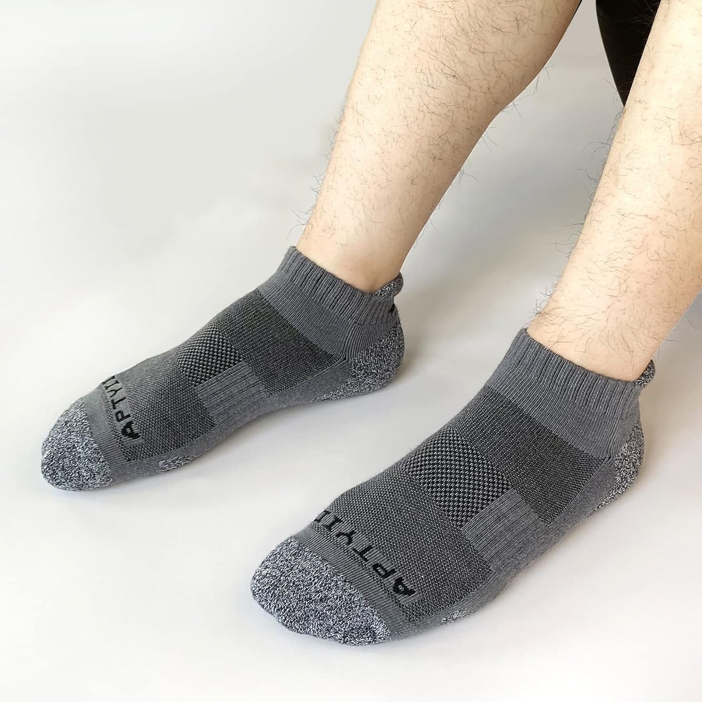 Men'S Cushioned Athletic Running Ankle Socks (6 Pairs)