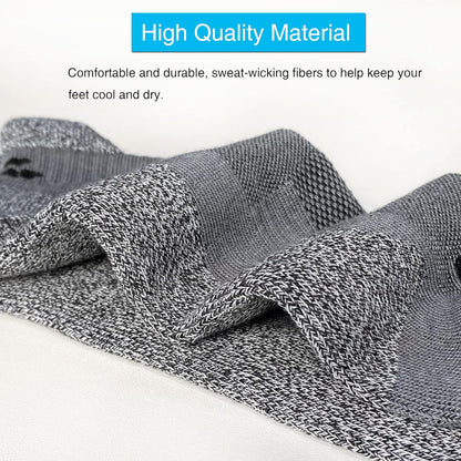 Men'S Cushioned Athletic Running Ankle Socks (6 Pairs)