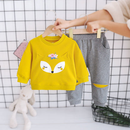 Girls' Autumn Clothes Cute Sport Casual Sweatshirt Trousers